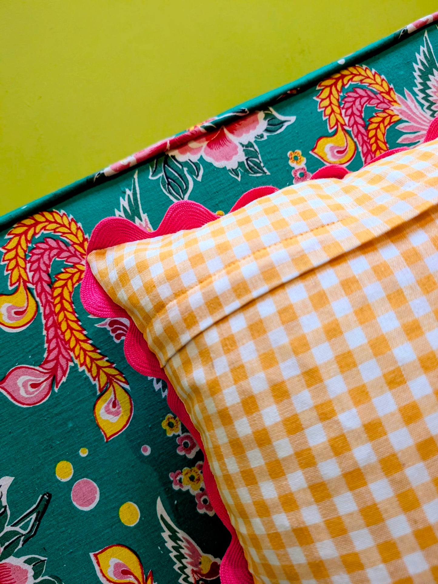 Chinese tribal embroidered double peony cushions