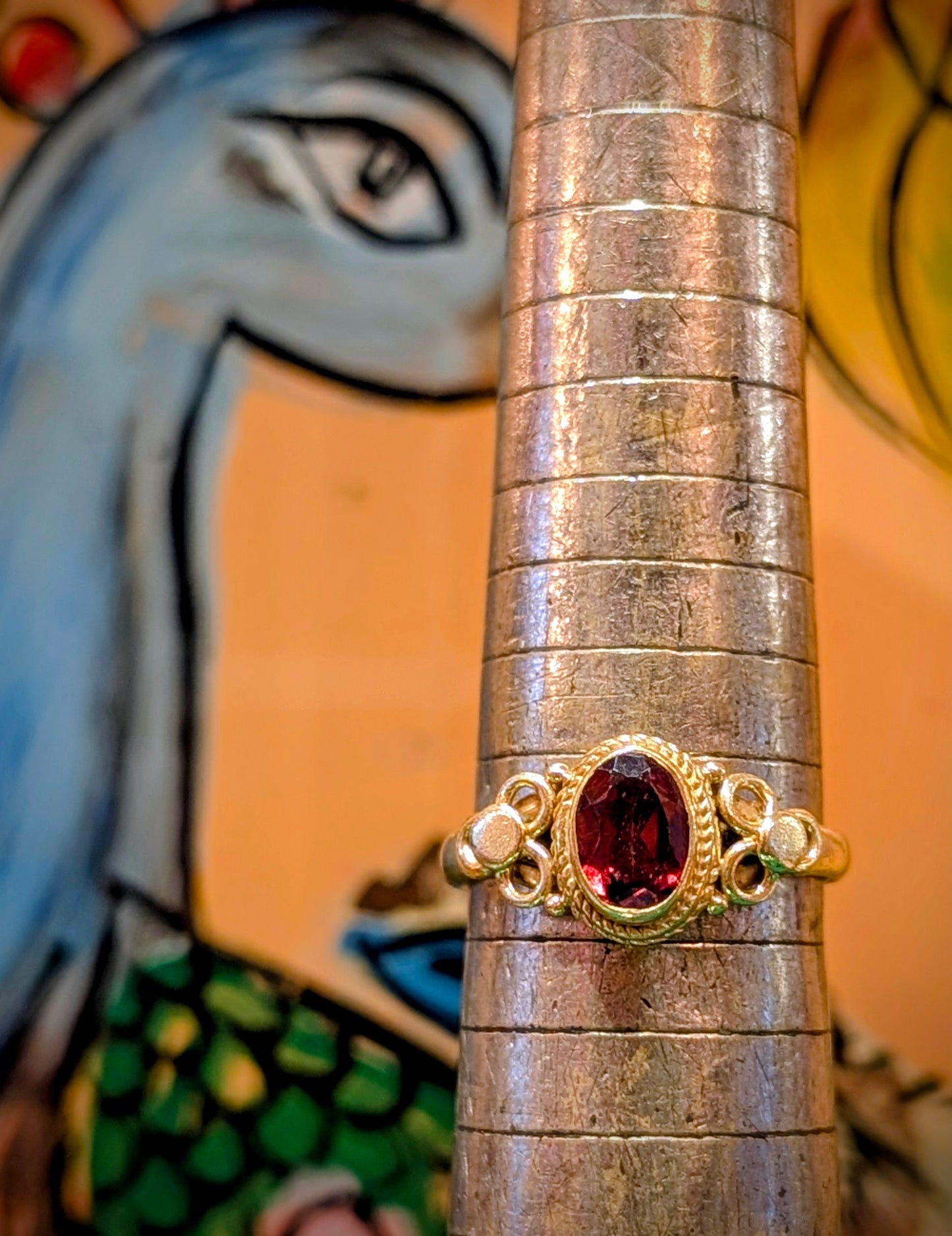 Fancy flower stone rings