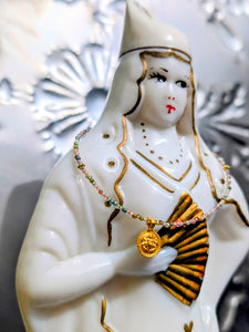 Semi precious necklaces with gold plated pendants