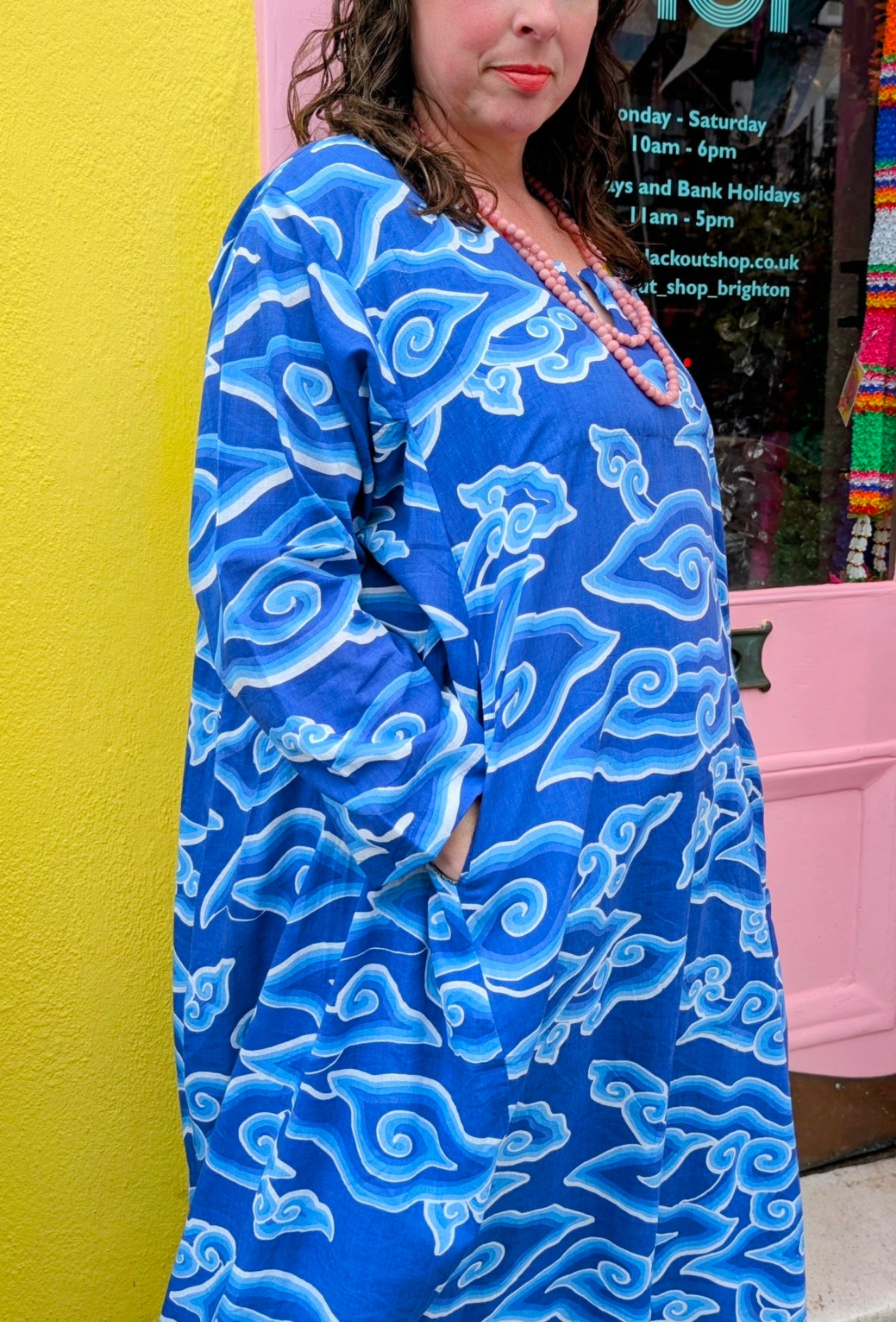 Cloud print kaftan