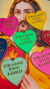 Holy rainbow heart plaques