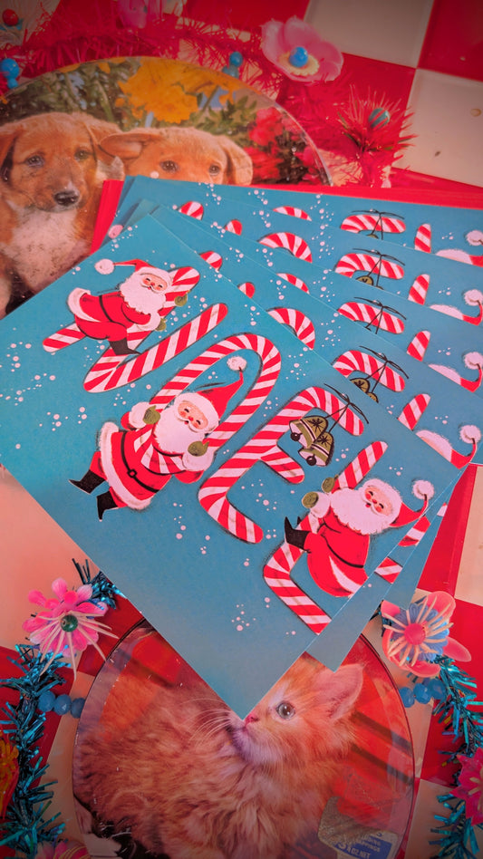Fabulous vintage 1950's Christmas illustration on these cute cards!

Pack of five 

Blank inside, all have red envelopes.

17.5 x 12cm

