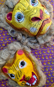 Terrifying Indian lion masks