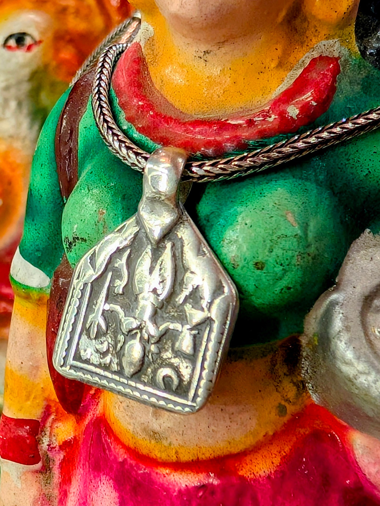 Antique Indian god amulet pendants - Kali
