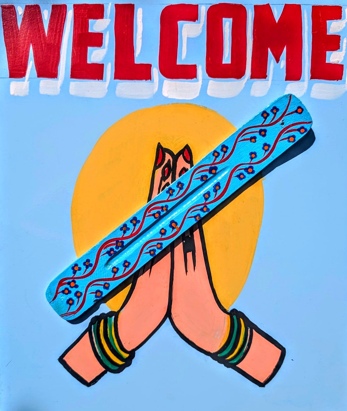 Handpainted incense holder