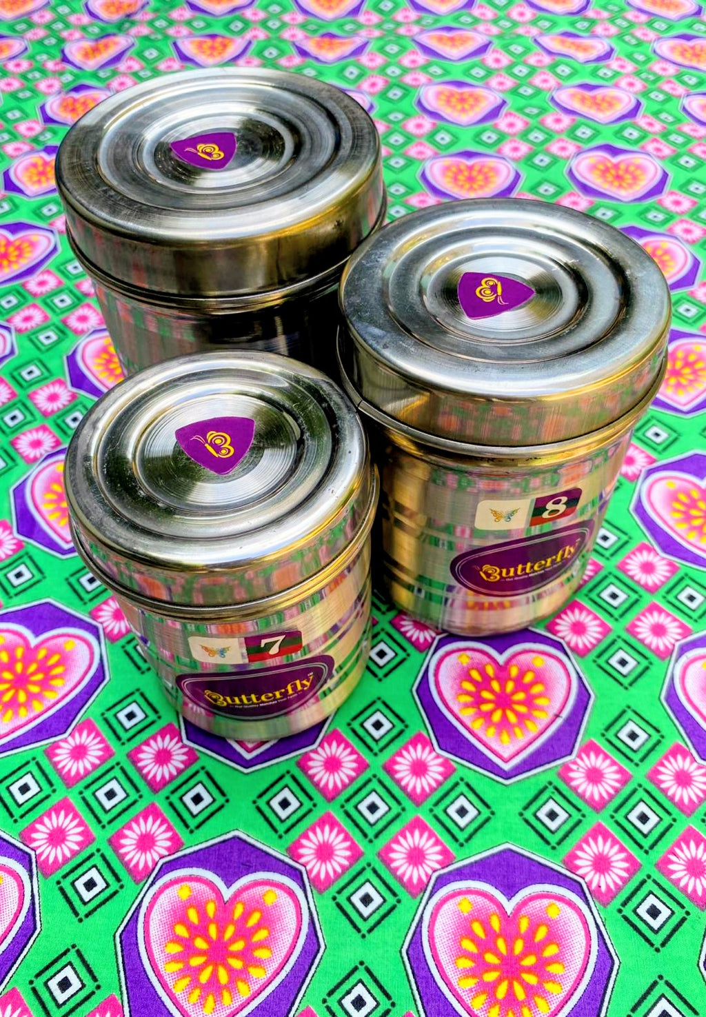 Stainless steel nesting canisters