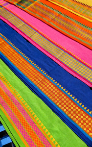 Bold bright summer shawl