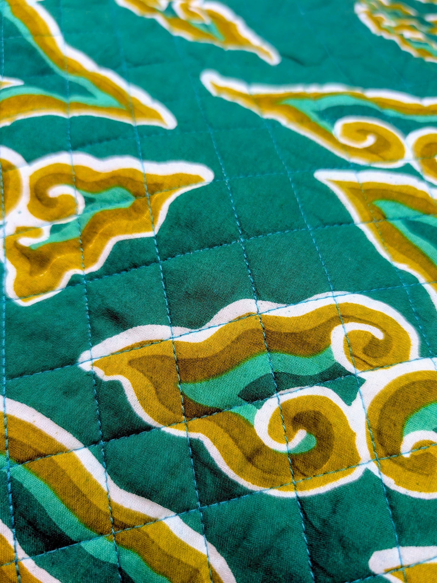 Cloud print quilted jacket