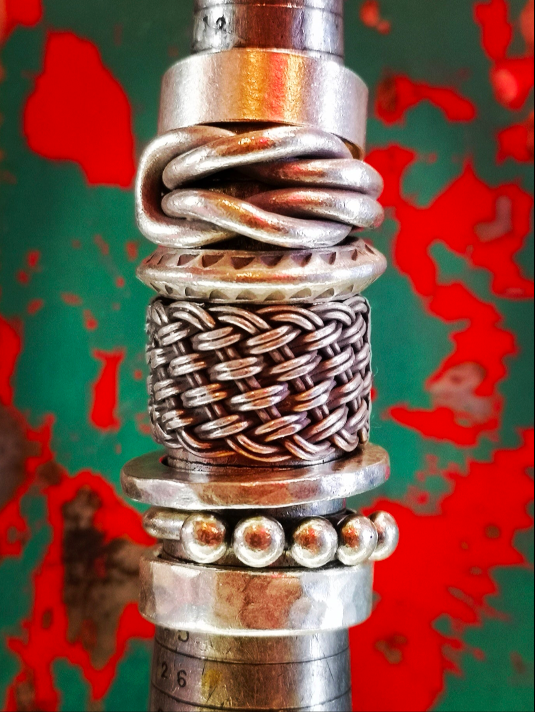 Hill tribe geometric ring