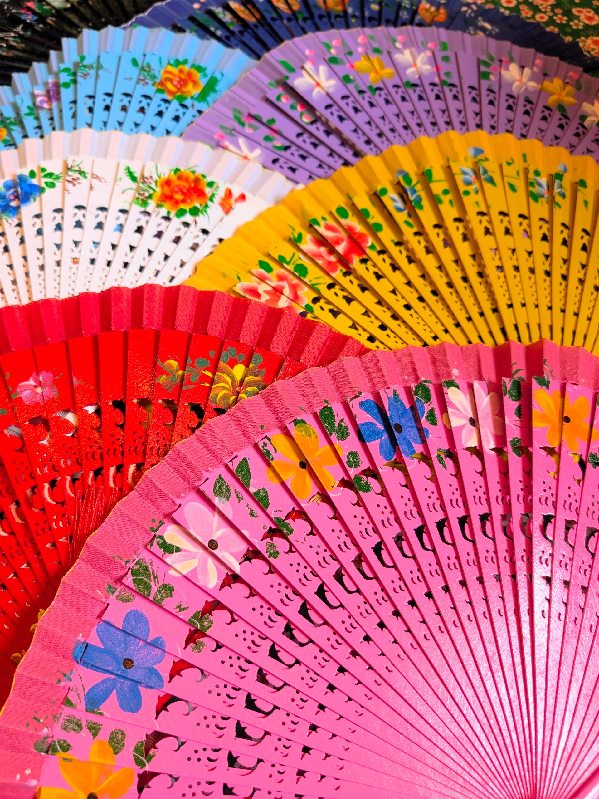 Hand painted fans