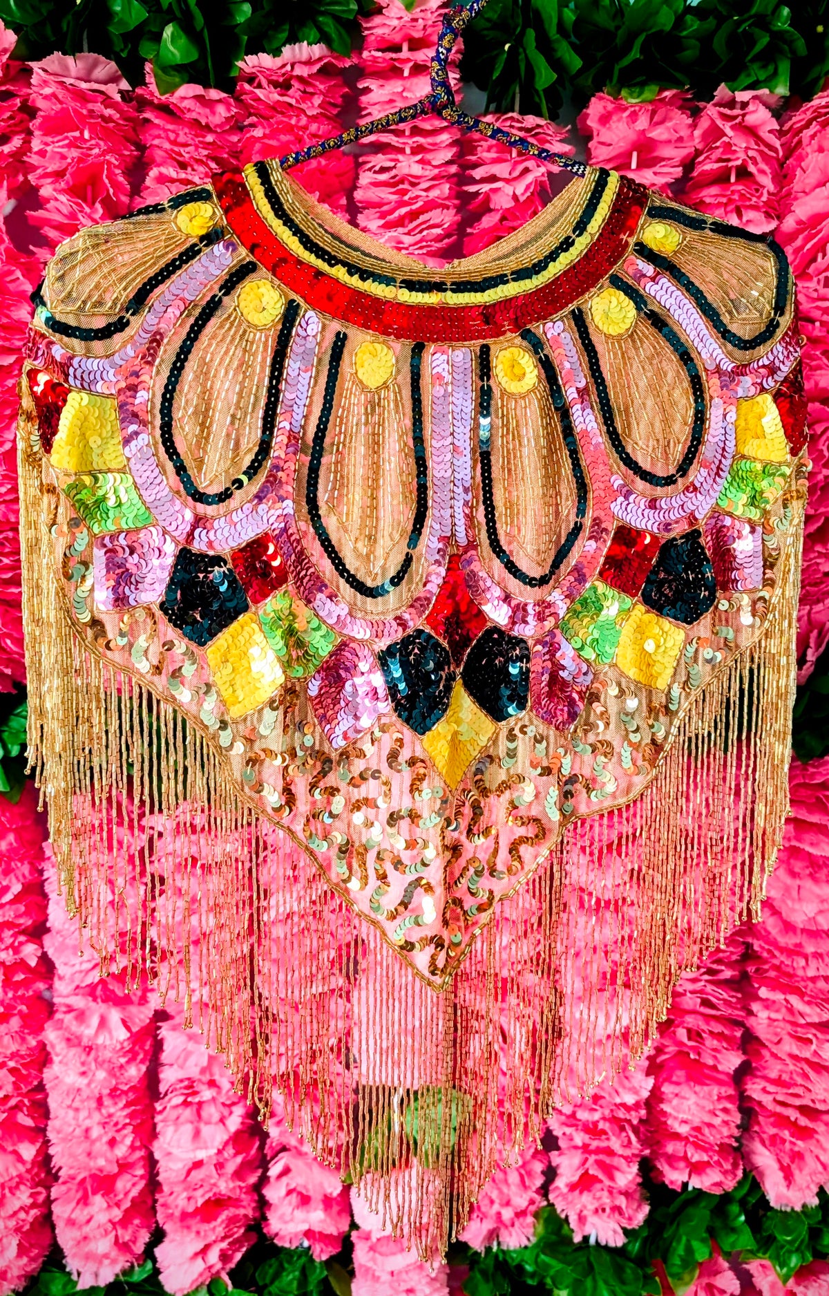 Disco dolly scallop sequin cape