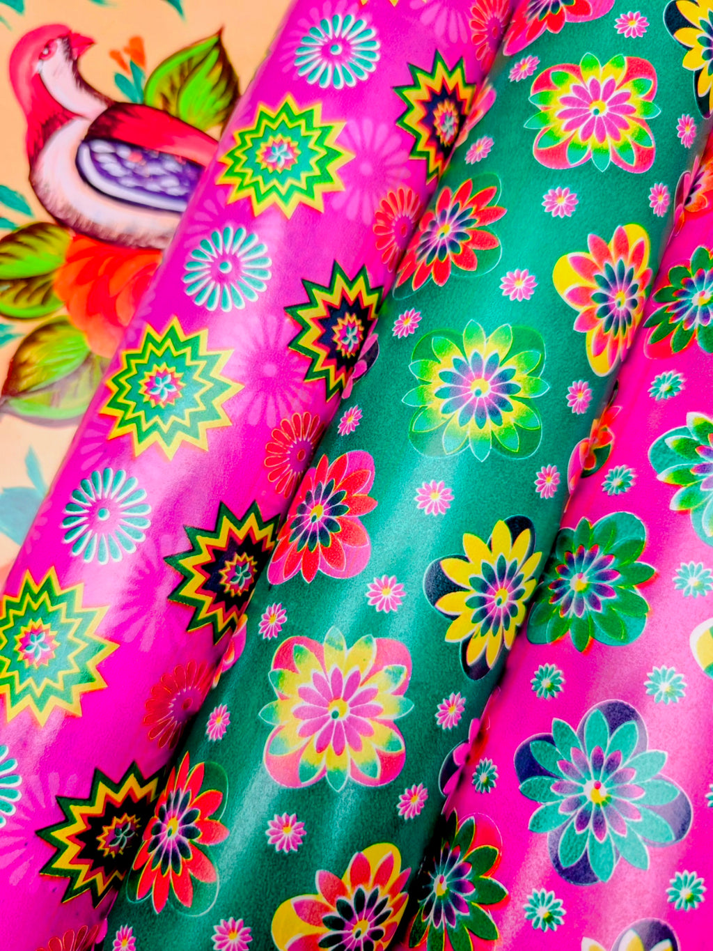 Indian wrap - firework flowers