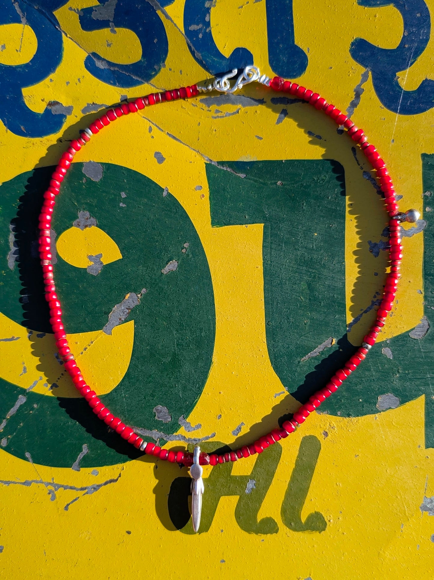 Tribal red trade beads