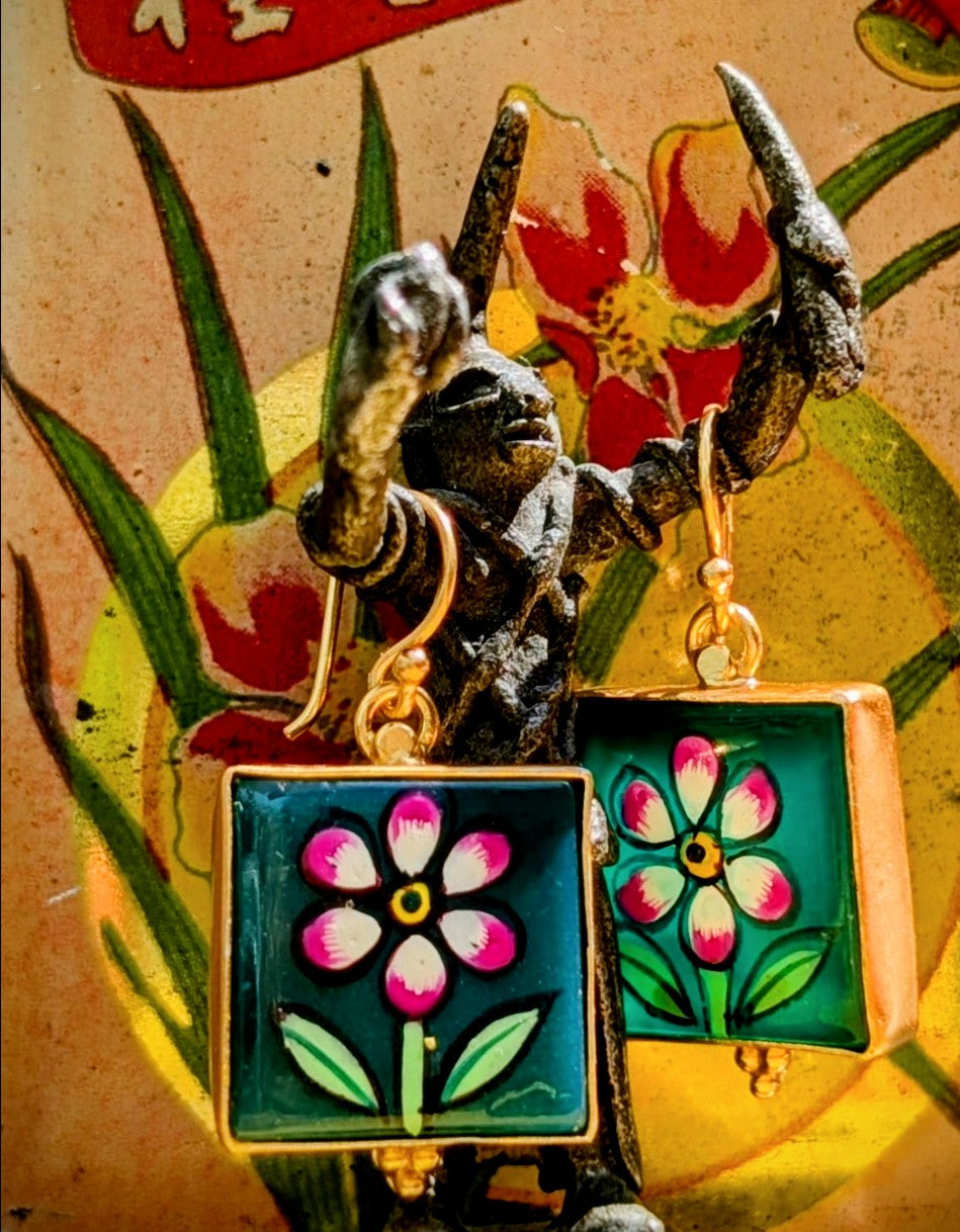 Mughal floral earrings