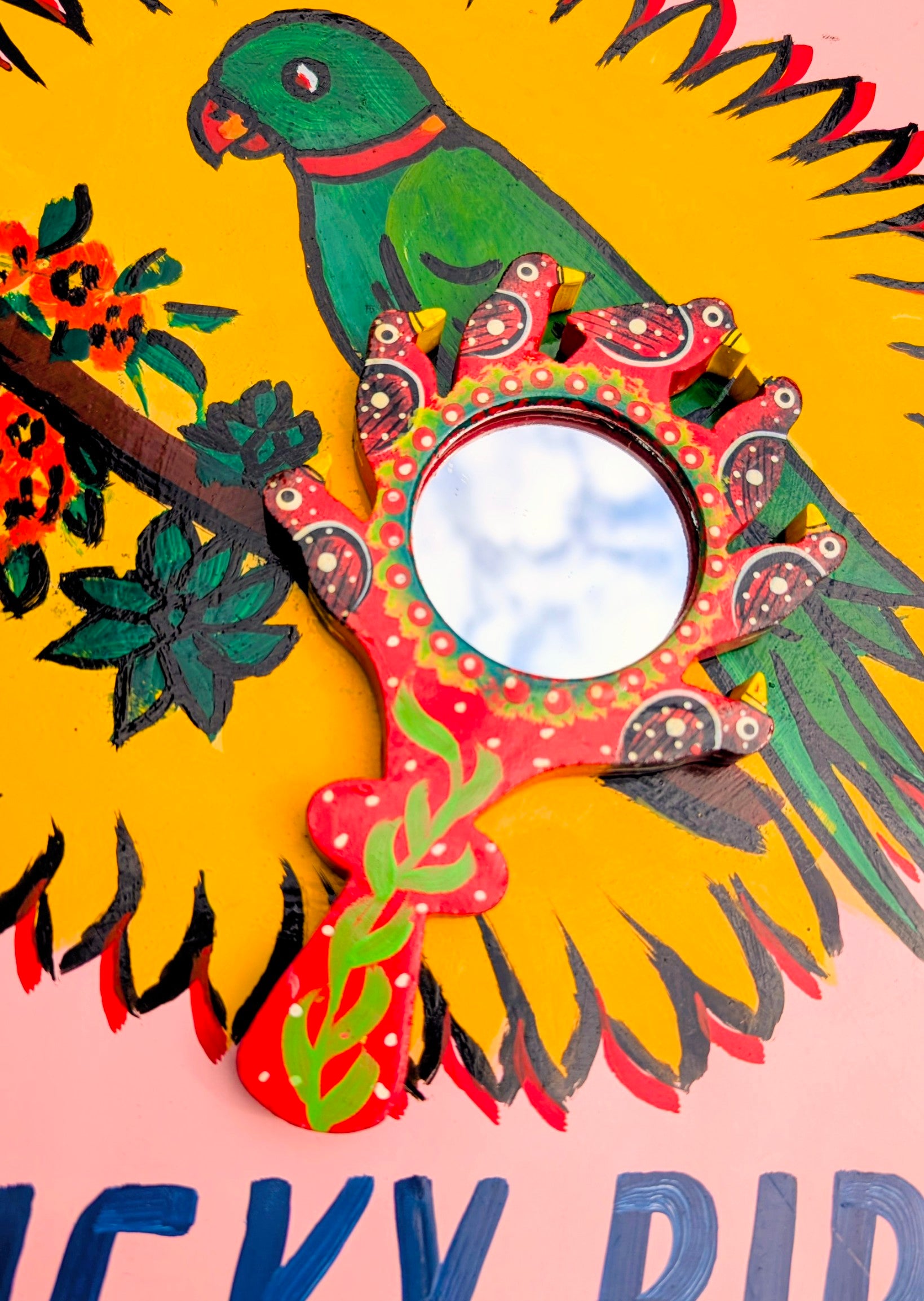 Rajasthani hand painted mirror
