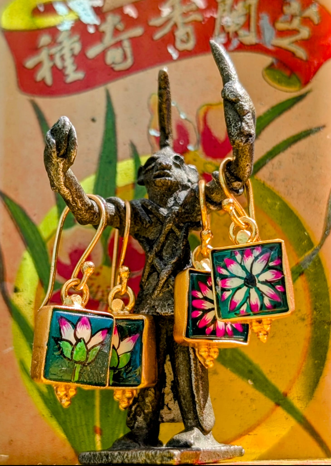 Mughal floral earrings