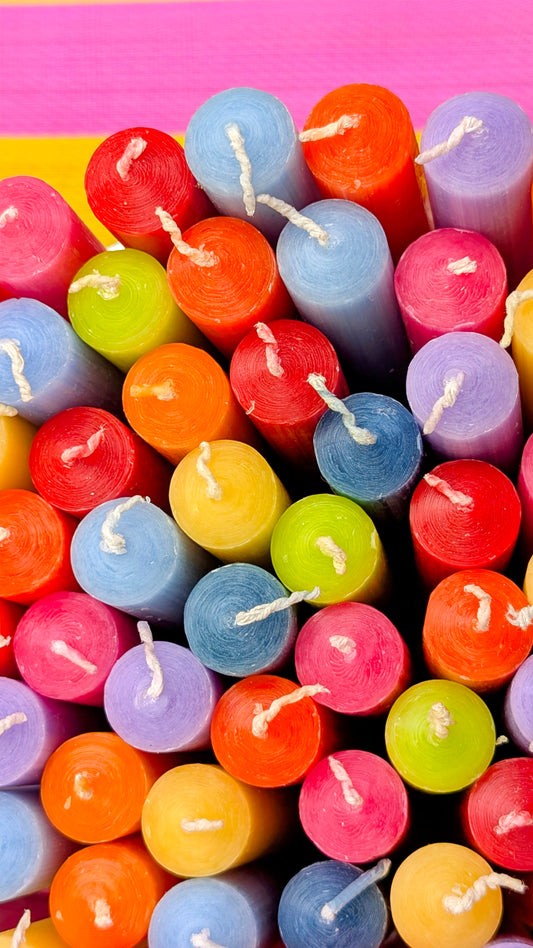 Bright , beautiful candle bunches