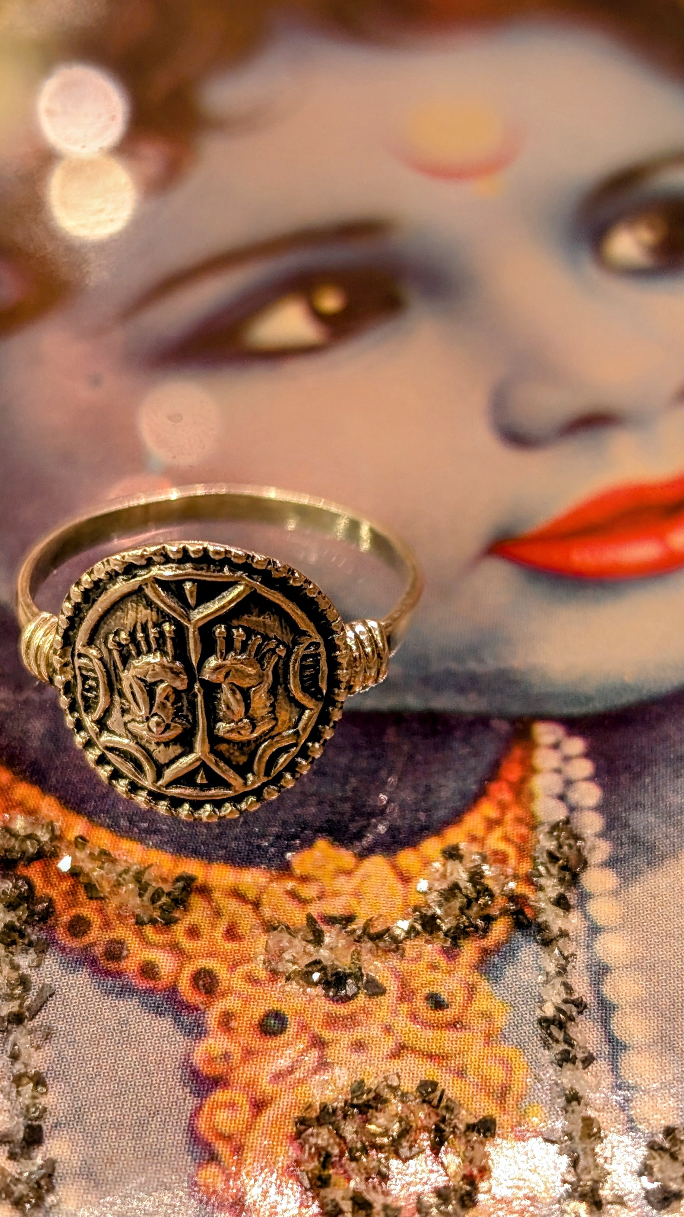 Hindu god amulet rings