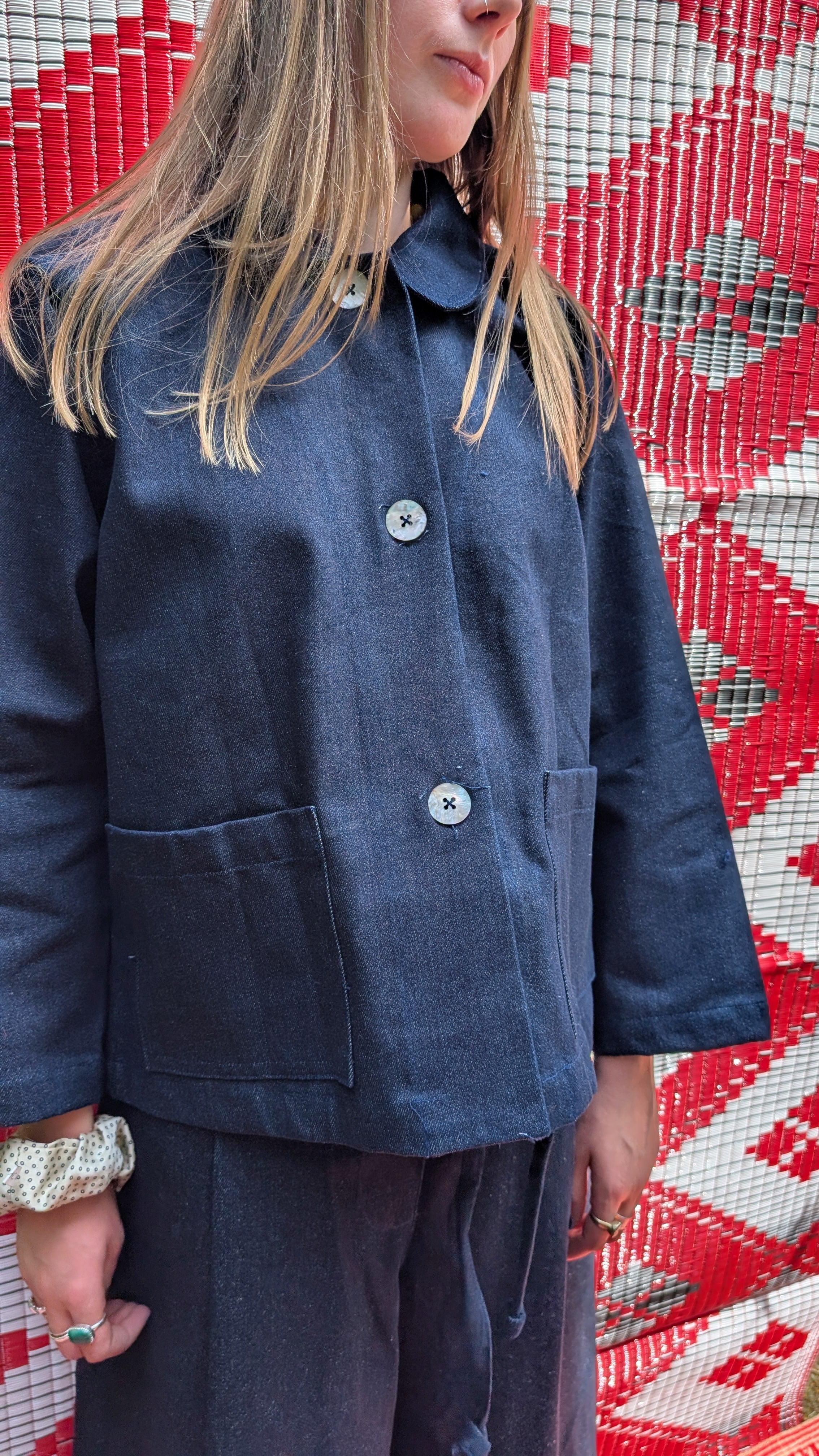 Denim crop jacket