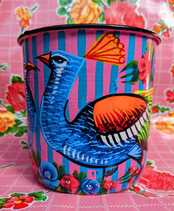 Truck art pot - birds and flowers