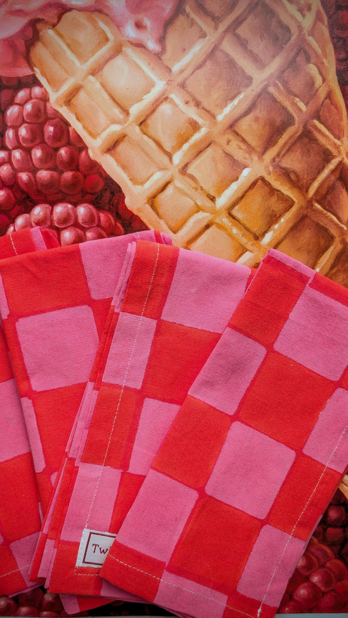 Bold block print napkins