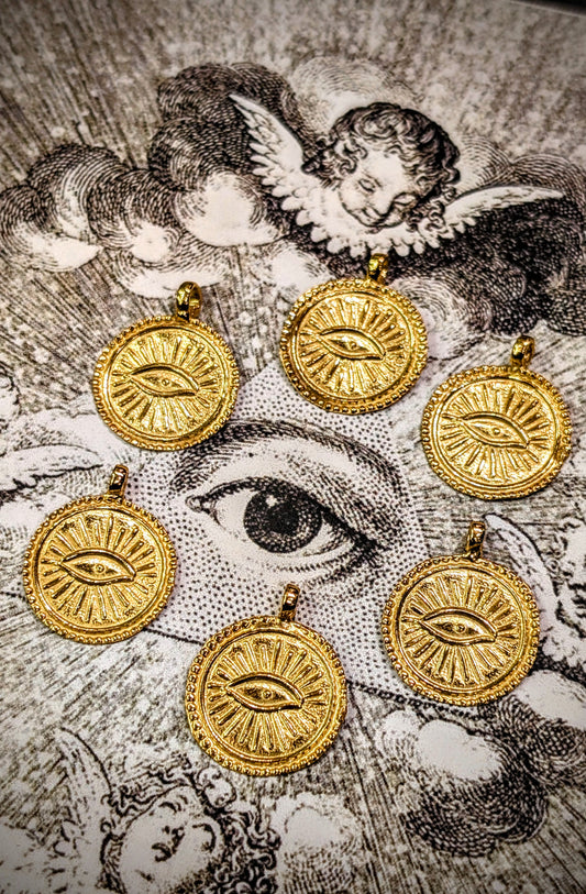 A fabulous gift for travellers and adventurers, this protective eye pendant will ward off misfortune!

Gold plated silver

17mm x 20mm