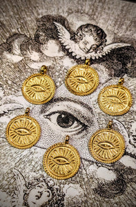 A fabulous gift for travellers and adventurers, this protective eye pendant will ward off misfortune!

Gold plated silver

17mm x 20mm