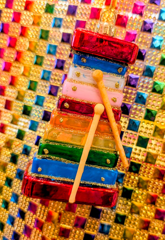 Vintage xylophone decoration