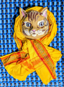 Bold bright summer shawl