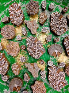 Flora wood blocks