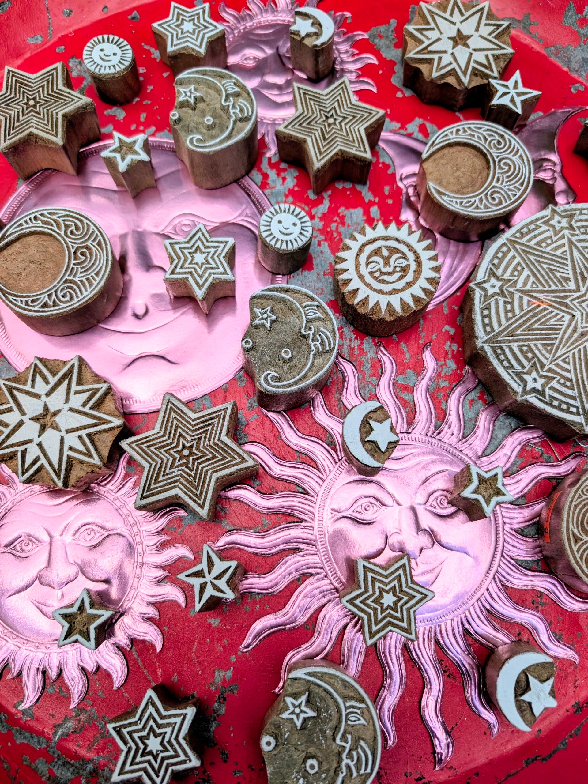 Celestial wood blocks