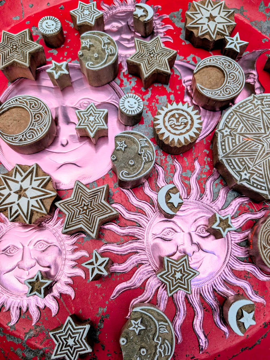 Celestial wood blocks