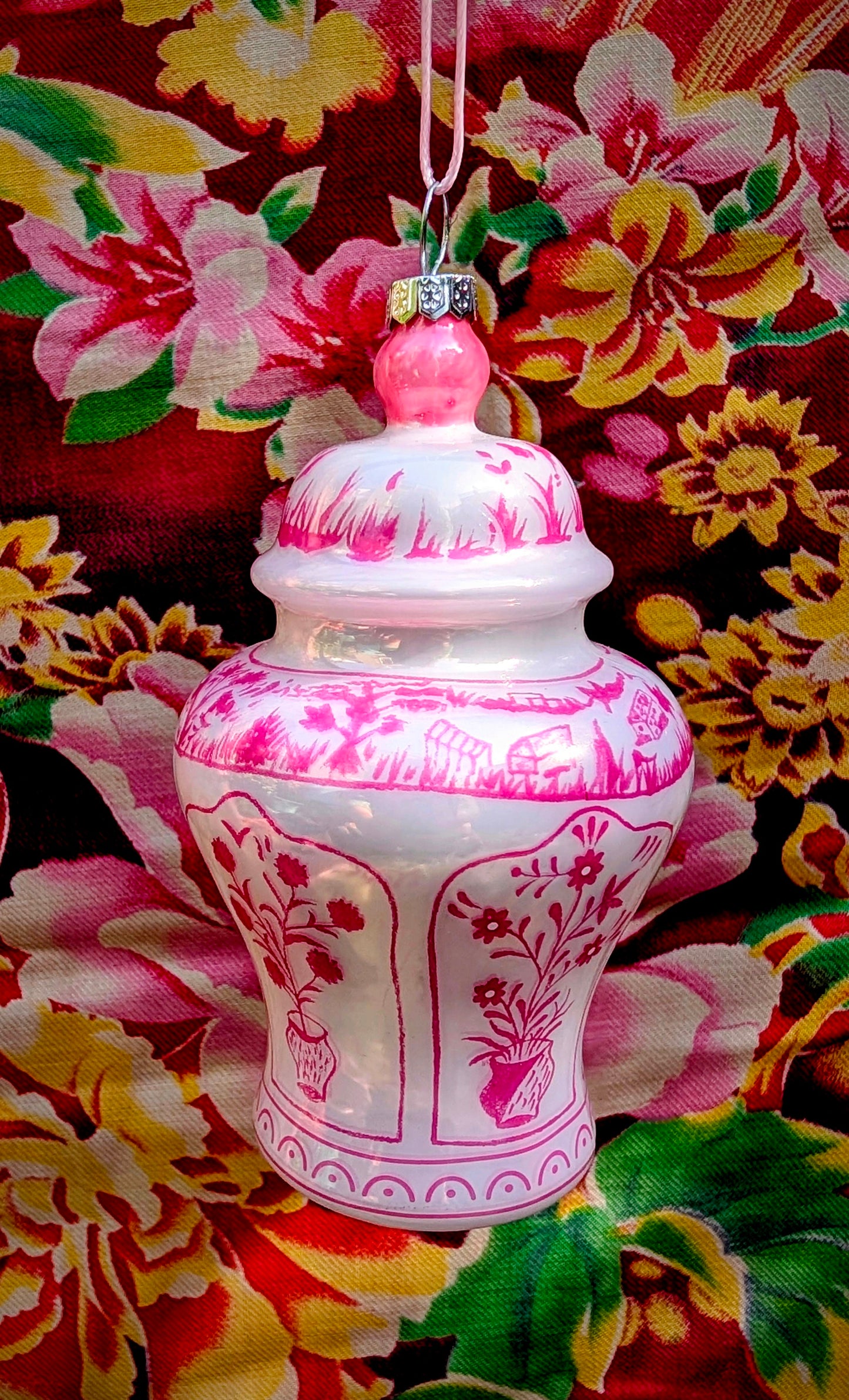 Pink ginger jar