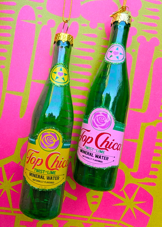 Top chica soda glass decorations