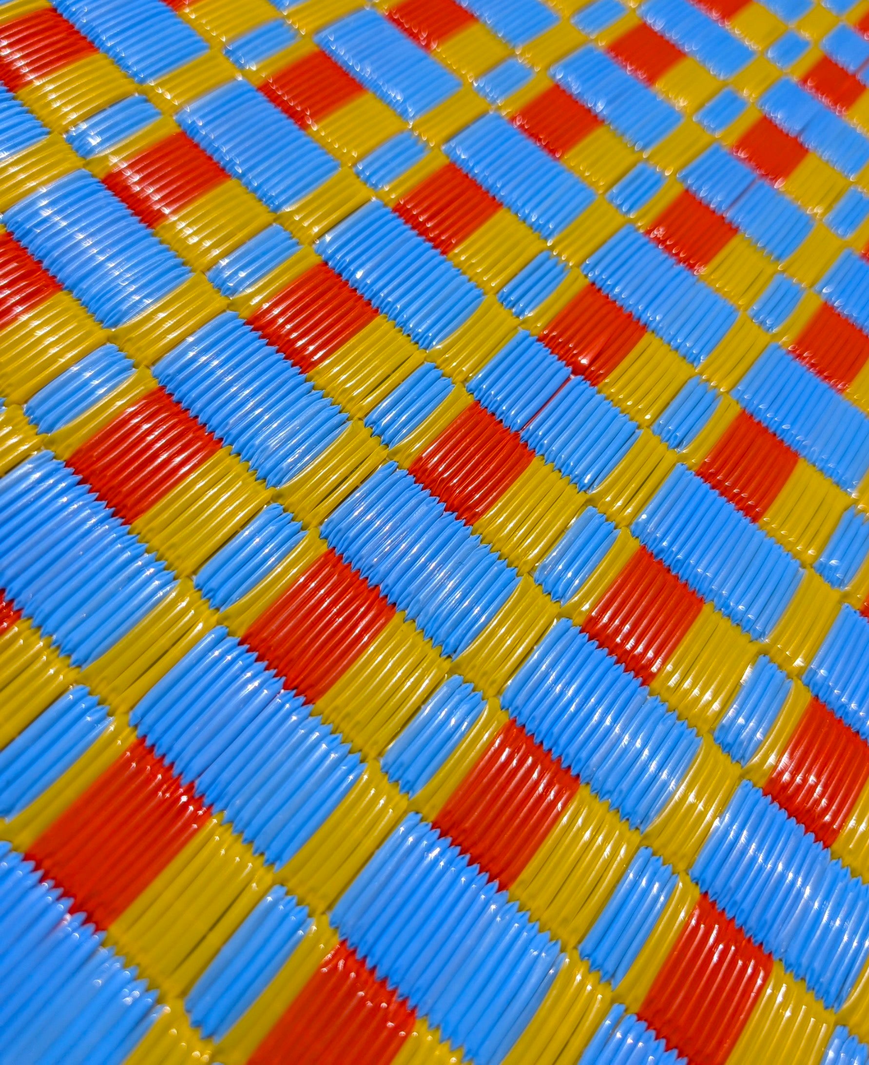 Senegalese recycled plastic mat - MEDIUM