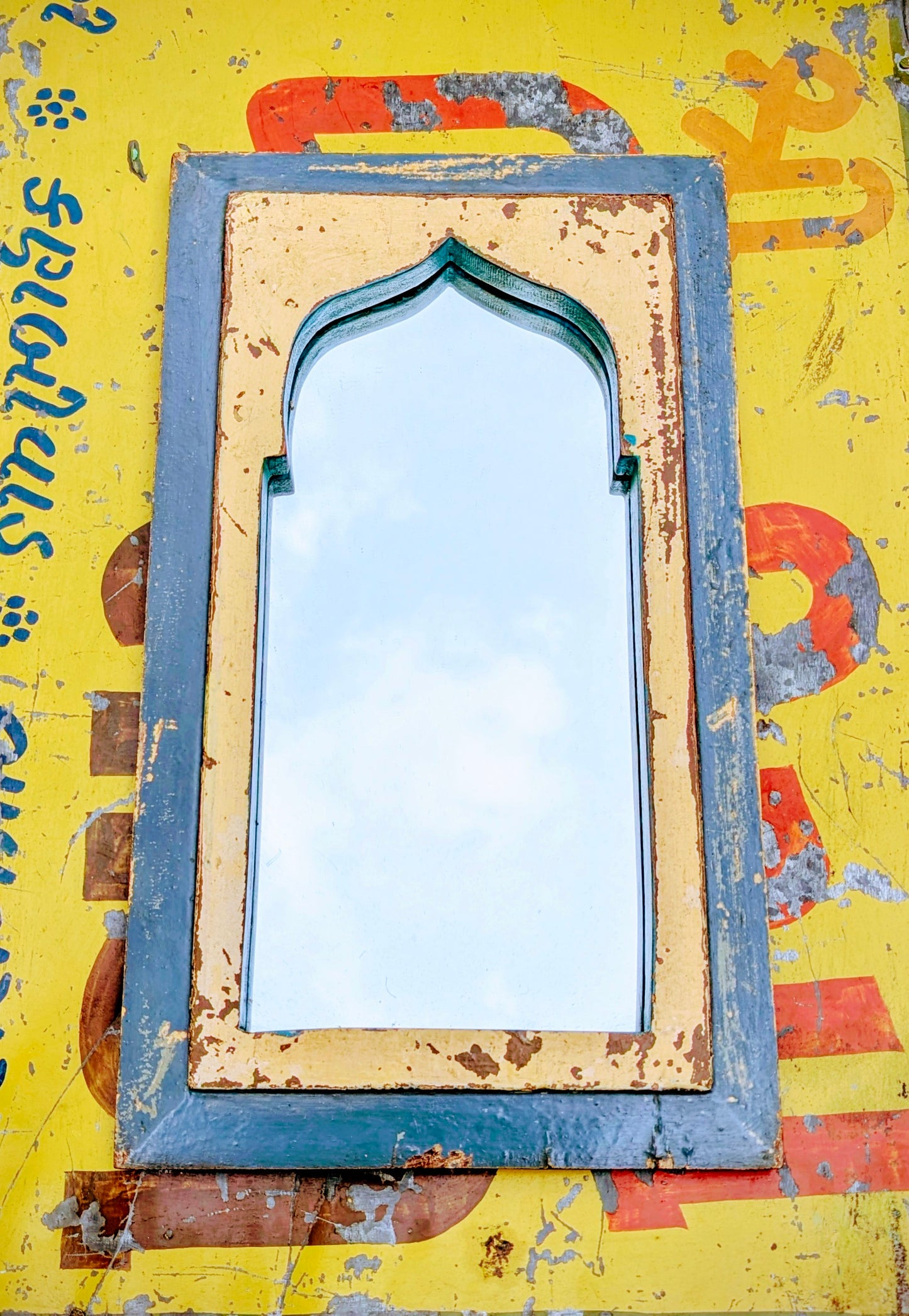 Large painterly Indian mirrors