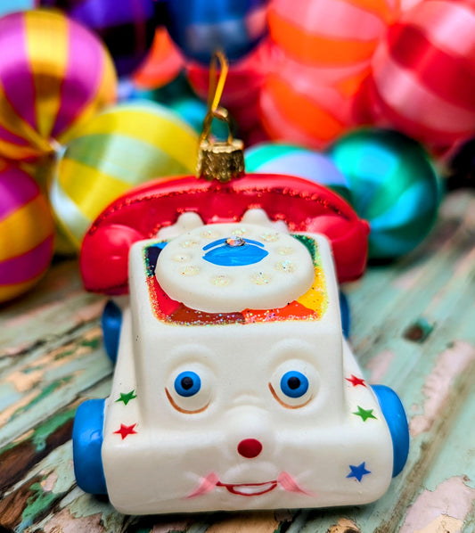 Vintage toy phone decoration