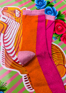 Colour block Glitter Socks