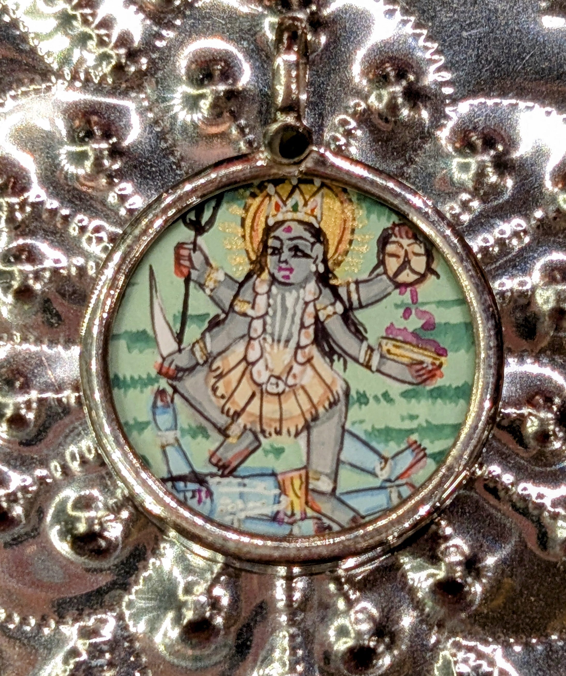 Kali painted pendants
