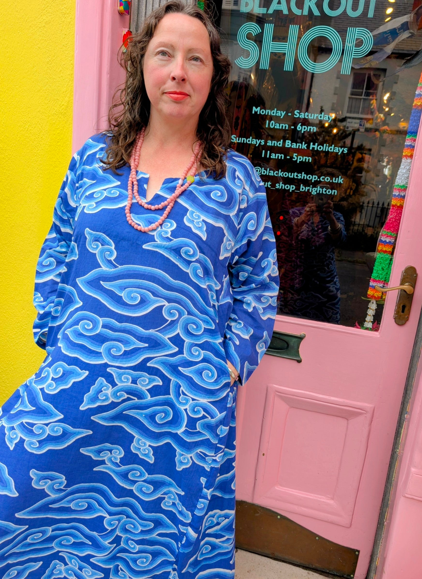 Cloud print kaftan