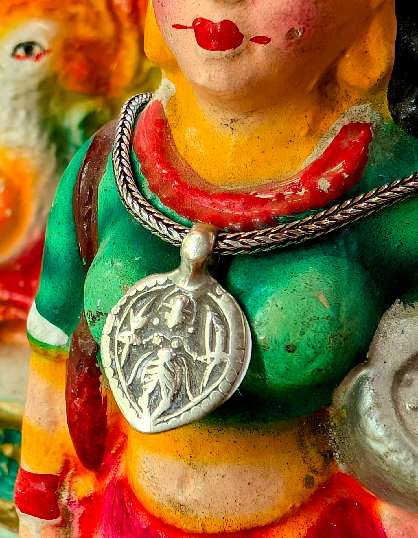 Antique Indian god amulet pendants - Kali
