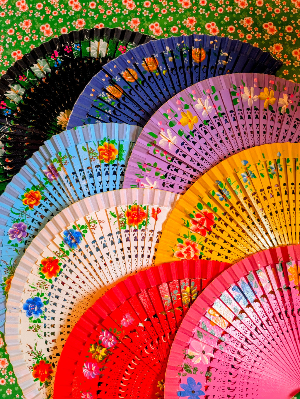 Hand painted fans