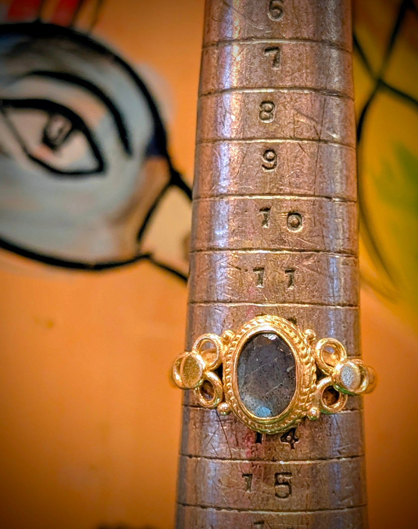 Fancy flower stone rings