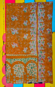 Floral graphic Kantha quilts - No 4