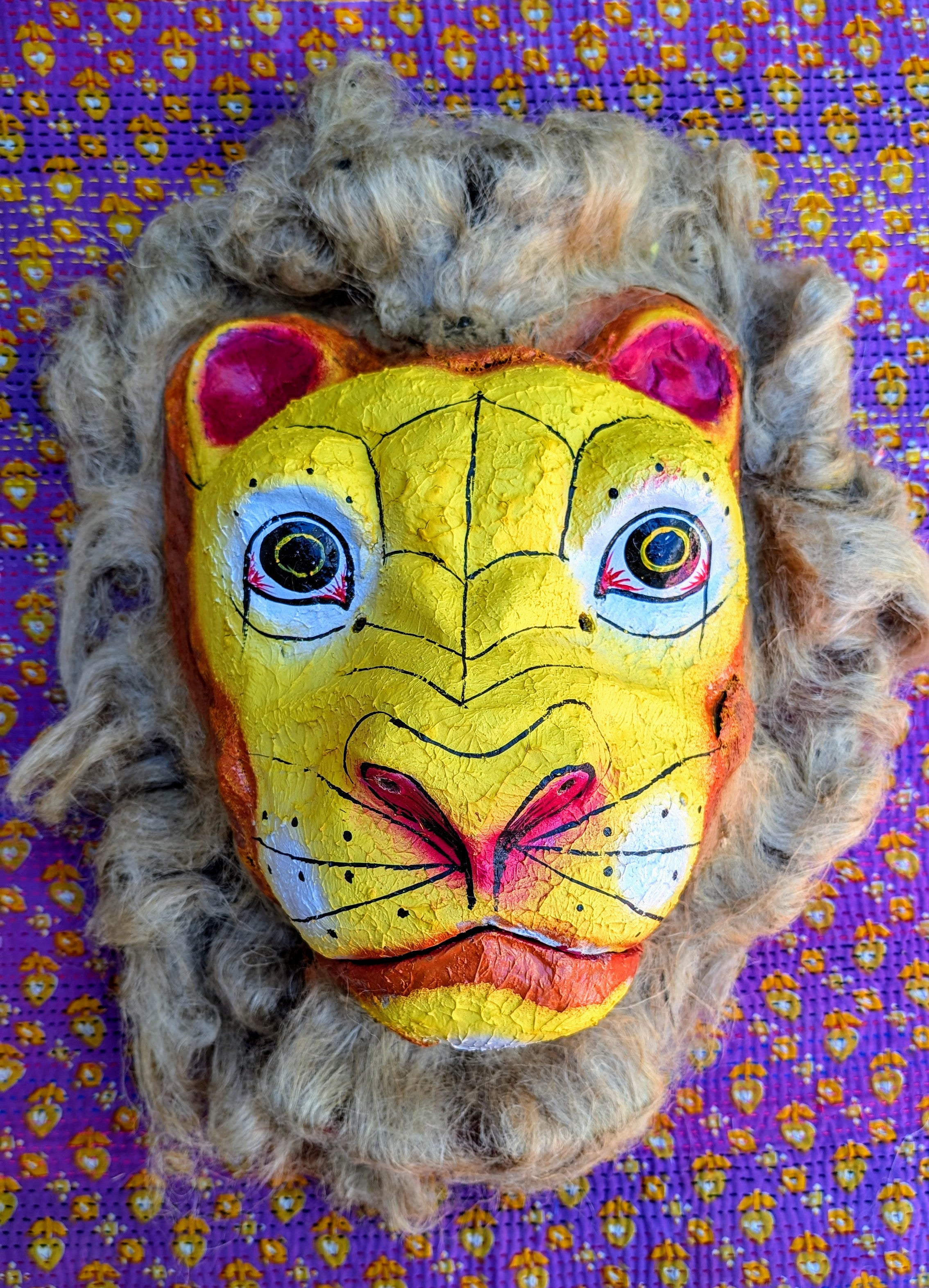 Terrifying Indian lion masks