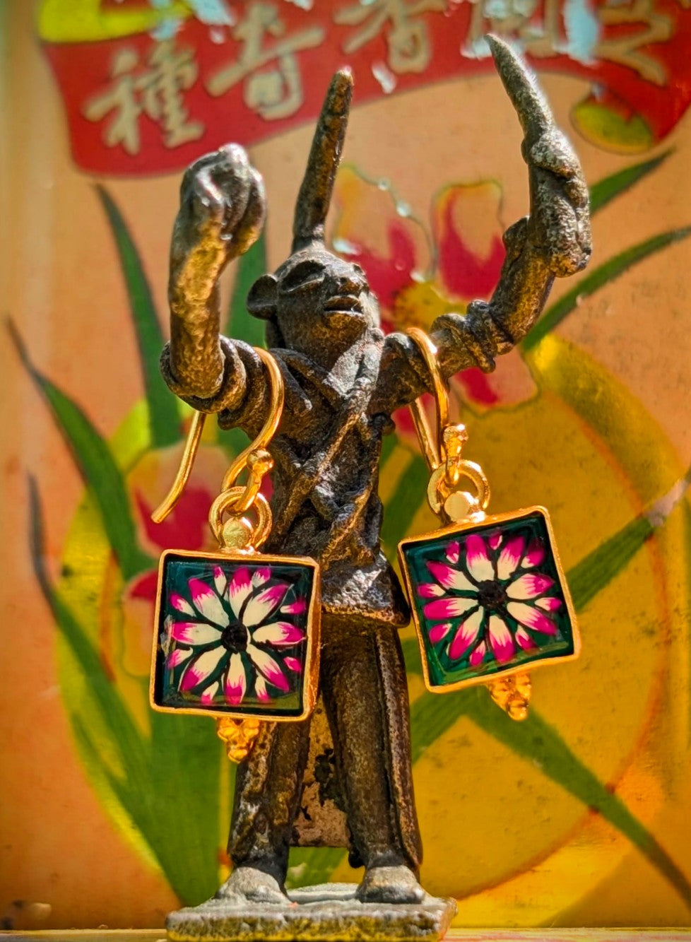 Mughal floral earrings