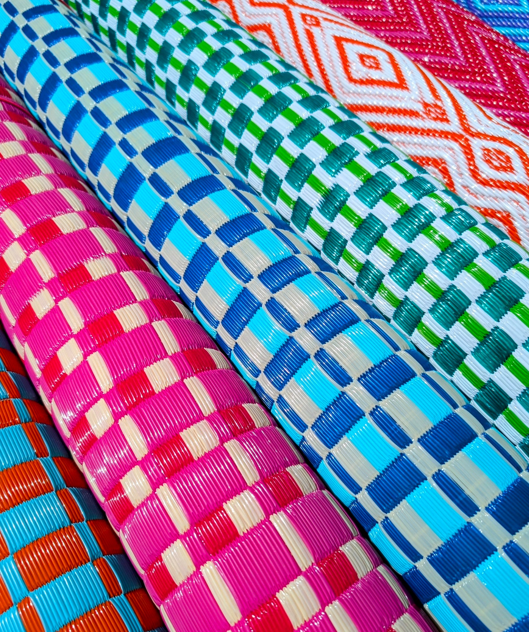Senegalese recycled plastic mat - SMALL