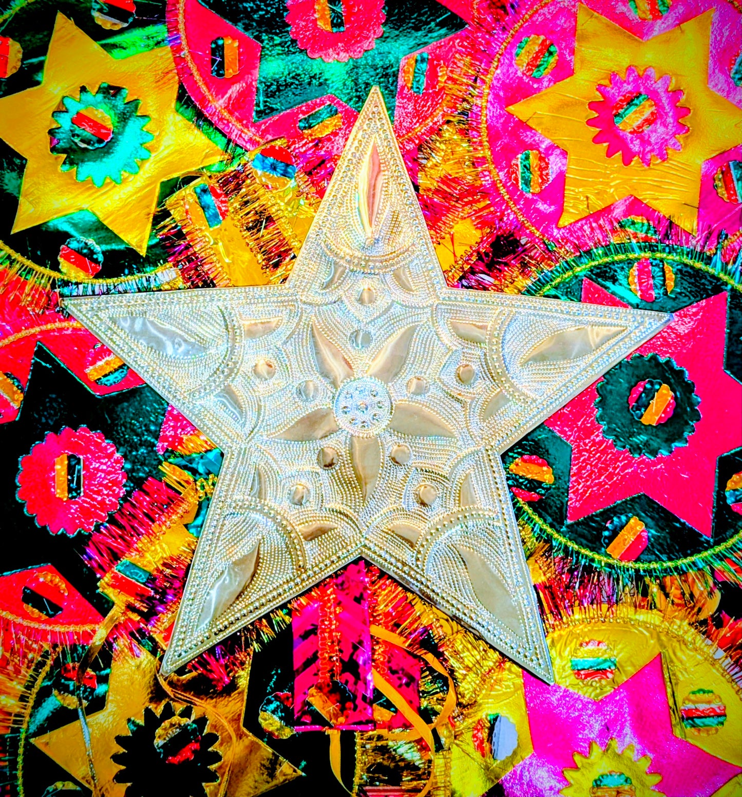 Truck art silver stars