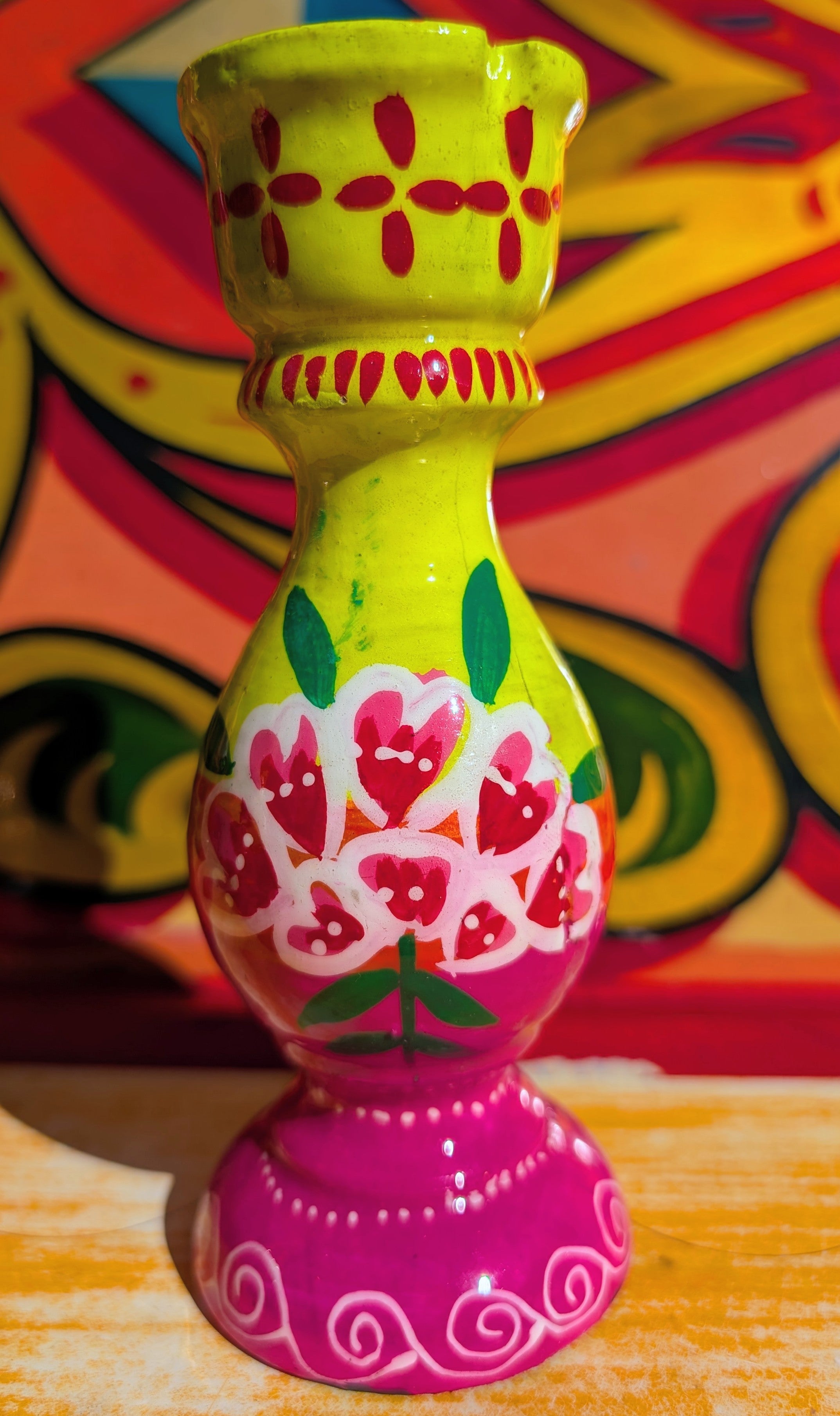 Hand painted candle sticks