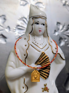 Semi precious necklaces with gold plated pendants